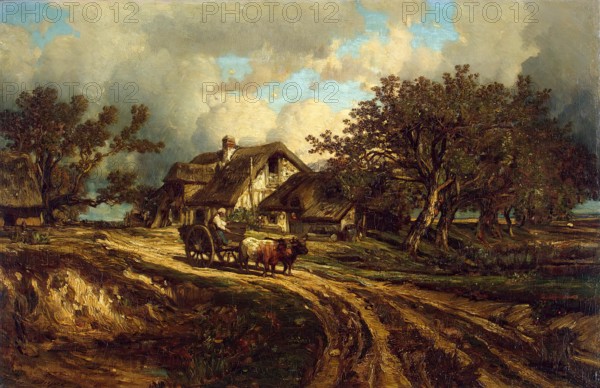 Village Landscape, 1840. Creator: Jules Dupré.