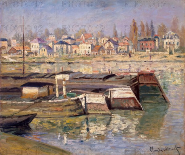 Landscape. Seine at Asnieres, 1873. Creator: Claude Monet.