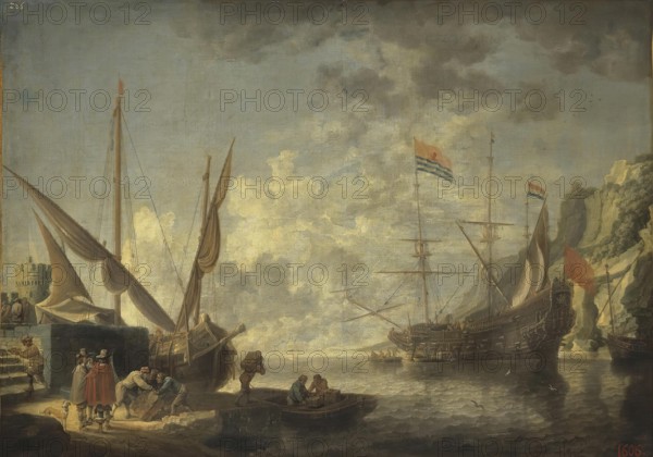 Sea Harbour, 1650. Creator: David Teniers II.