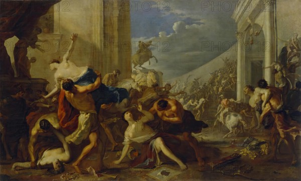 Rape of the Sabine Women, 1630. Creator: Johann Heinrich Schonfeld.