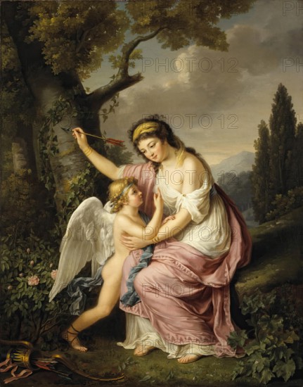 Woman and Cupid, 1792. Creator: Marie Victoire Lemoine.