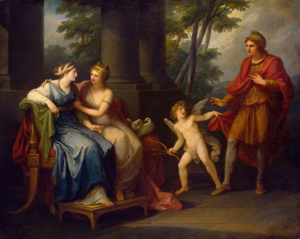 Venus Induces Helen to Fall in Love with Paris, 1790. Creator: Angelica Kauffman.