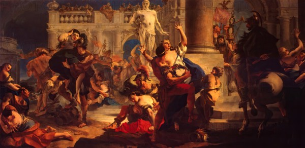 Rape of the Sabine Women, 1718. Creator: Giovanni Battista Tiepolo.