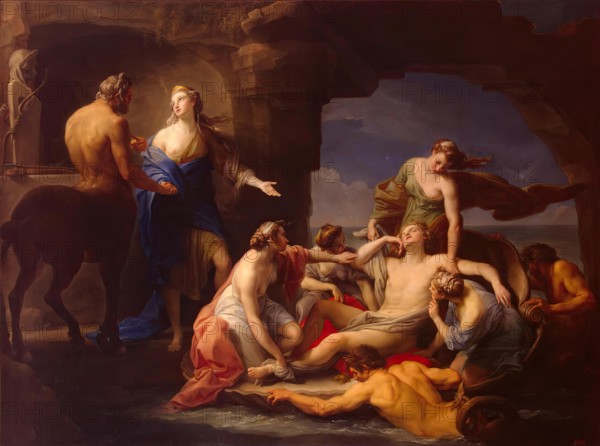 Thetis takes Achilles from the Centaur Chiron, 1770. Creator: Pompeo Batoni.