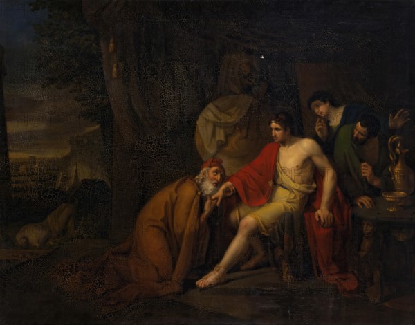 Priam Begging the Body of Hector from Achilles, 1824. Creator: Aleksei Tarasovich Markov.