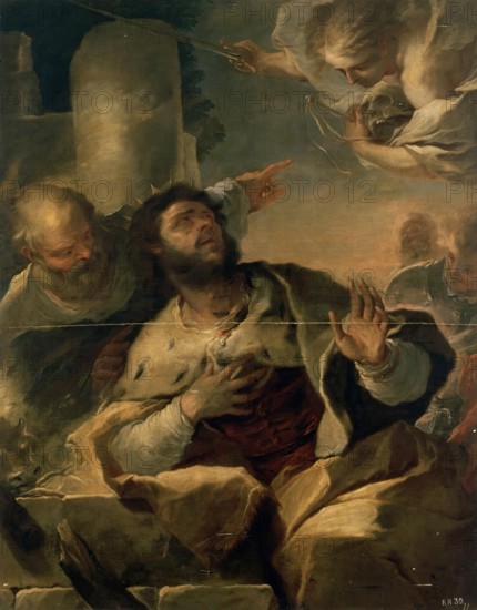 Appearance of the Angel to King David, 1694. Creator: Luca Giordano.
