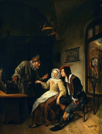 Choice between richness and youth, 1663. Creator: Jan Steen.
