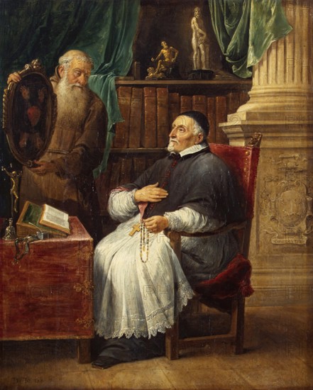 Portrait of Bishop Antonius Triest and His Brother Eugene, a Capuchin, 1652. Creator: David Teniers II.