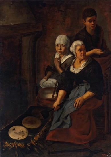 Baking of Flat Cakes, 1650. Creator: Bartolomé Esteban Murillo.