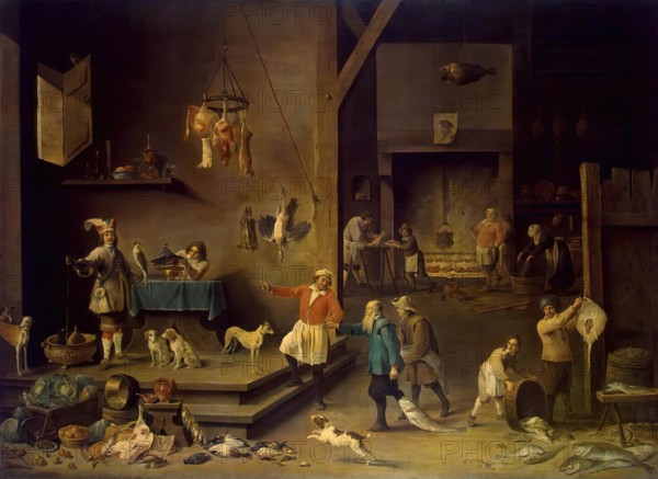 The Kitchen, 1646. Creator: David Teniers II.