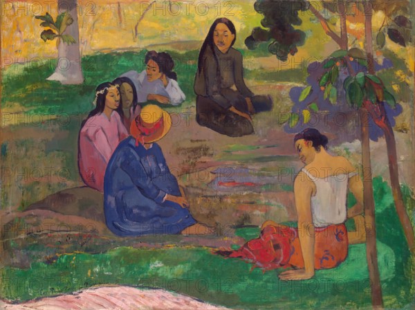 Conversation, (Les Parau Parau), 1891. Creator: Paul Gauguin.