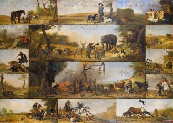 Punishment of a Hunter, 1647. Creators: Paulus Potter, Cornelis van Poelenburgh.