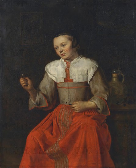 Lace-Maker, 1648. Creator: Gabriel Metsu.