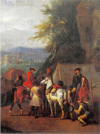 Horseman at Rest, 1705. Creator: Pieter van Bloemen.