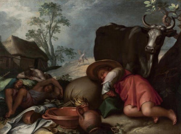 Landscape with Herdsmen and Satan Sowing Darnel, 1604. Creator: Abraham Bloemaert.