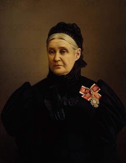 Portrait of an Elderly Woman, Maria Novosiltseva, 1902. Creator: Pyotr Petrovich Zabolotsky.