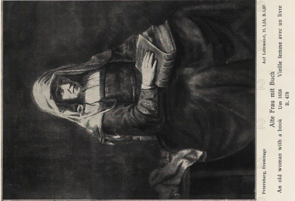 An Old Woman with a Book, 1658. Creator: Rembrandt Harmensz van Rijn.