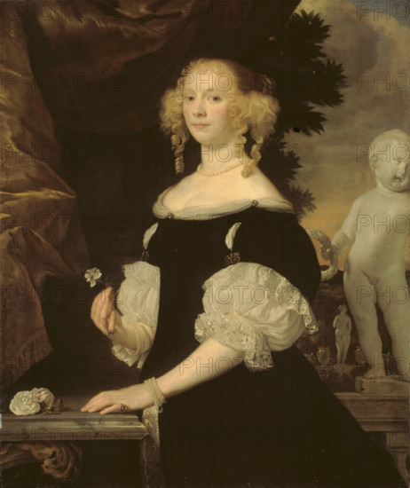 Portrait of a Lady in Black, 1670. Creator: Abraham Lambertsz van den Tempel.
