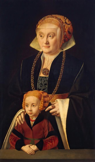 Portrait of a Lady and Her Daughter, 1540. Creator: Bartholomaeus Bruyn the Elder.