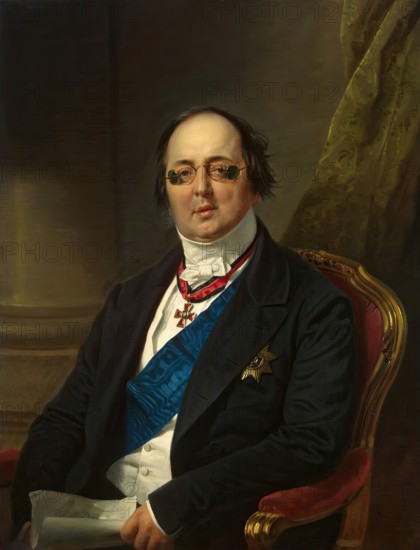 Portrait of Count Alexander Kushelev-Bezborodko, 1850. Creator: Franz Kruger.