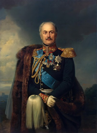 Portrait of Pavel Kiselyov, 1851. Creator: Franz Kruger.