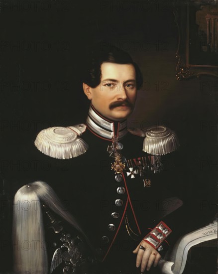 Portrait of Arkady Telyakovsky (1806-1891), 1848. Creator: Gavriil Yakovlev.