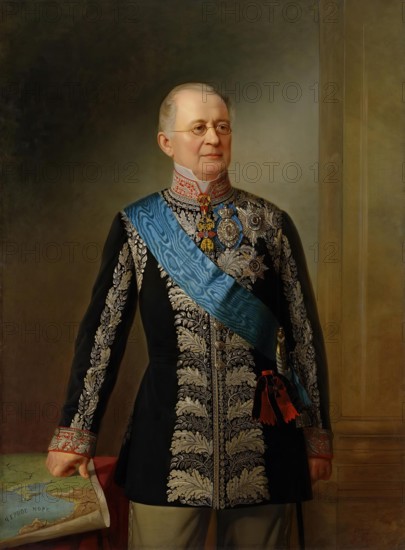 Portrait of Prince A.M. Gorchakov, 1874. Creator: Georg von Bothmann.