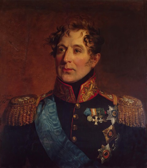Portrait of Mikhail A. Miloradovich (1771-1825), 1822. Creator: George Dawe.