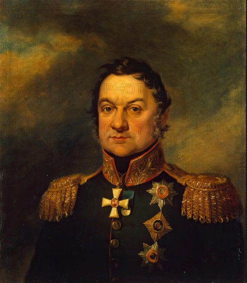 Portrait of Dmitry S. Dokhturov (1756/59-1816), 1819. Creators: George Dawe, Workshop of George Dawe.