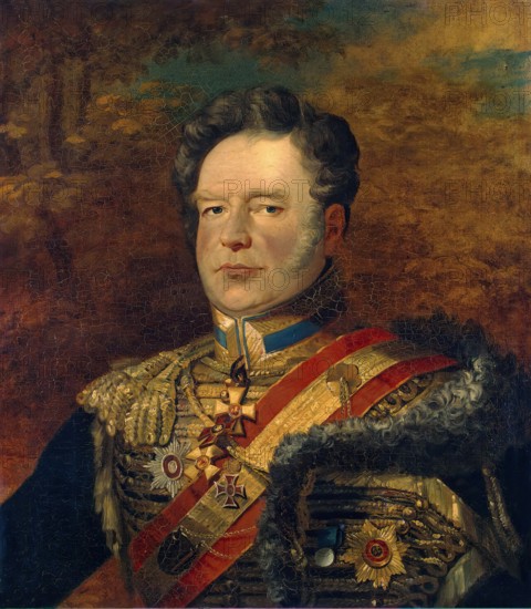 Portrait of Fyodor V. Riediger (1783-1856), 1822. Creator: Workshop of George Dawe.