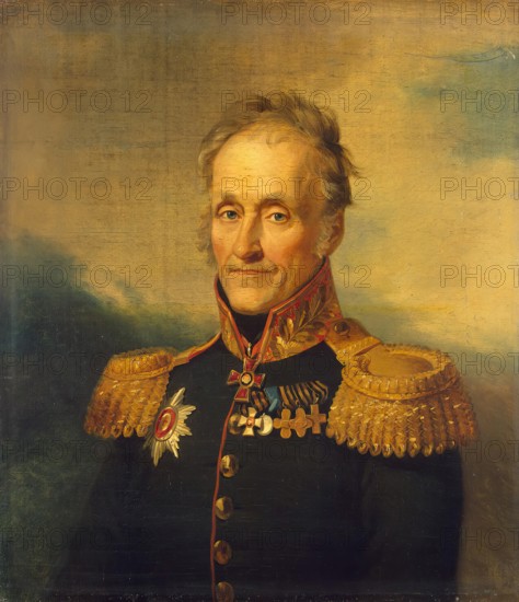 Portrait of Fyodor I. Saunders (1755-1836), 1823. Creator: Workshop of George Dawe.