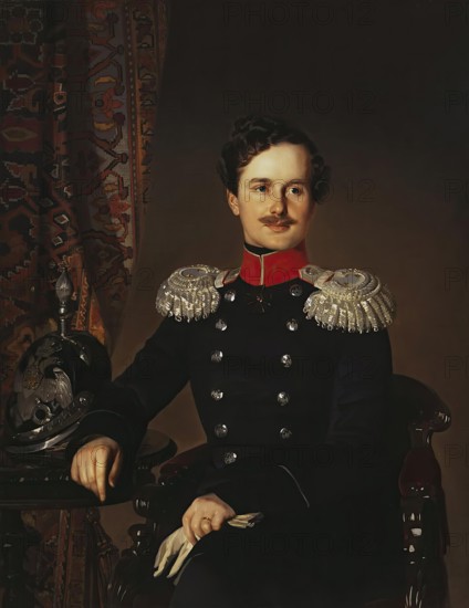 Portrait of Prince Vladimir Dolgorukov, Major-General of the Retinue of His Majesty, 1849. Creator: Ivan Makarov.