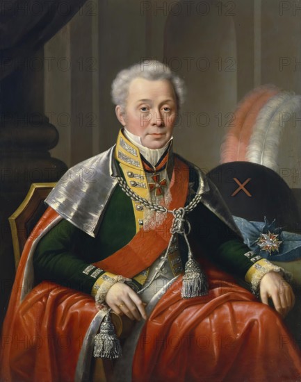 Portrait of Senator Piotr Myatlev, 1824. Creator: Jozef Oleszkiewicz.