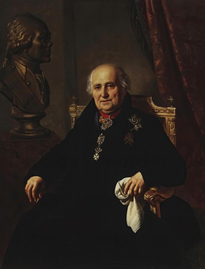 Portrait of Count Grigory Kushelev (1754-1833), 1827. Creator: Orest Kiprensky.