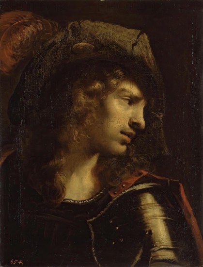Head of a Young Warrior, 1630. Creator: Pietro della Vecchia.