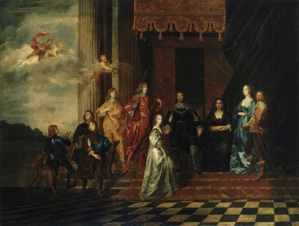 Portrait of the Earl of Pembroke with His Family (copy), (1633-1635), 1650. Creator: Unknown.