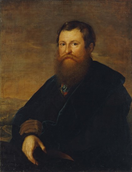Portrait of the Merchant Alexander Sapozhnikov, 1826. Creator: Vasily Tropinin.