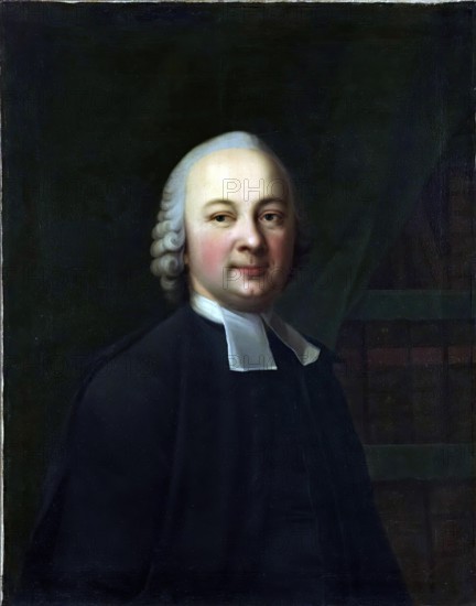 Portrait of Pastor A.F. Byushing, 1750. Creator: Vigilius Erichsen.