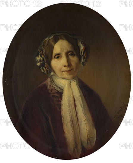 Portrait of an Elderly Woman, 1850. Creator: Vital Jean De Gronckel.
