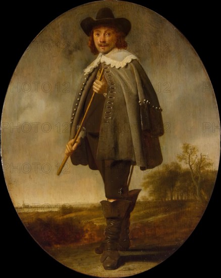 Officer in the Landscape (Portrait of a Man), 1640. Creator: Simon Kick.