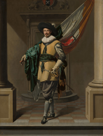 Portrait of Loef Vredericx (1590-1668) as an Ensign, 1626. Creator: Thomas de Keyser.