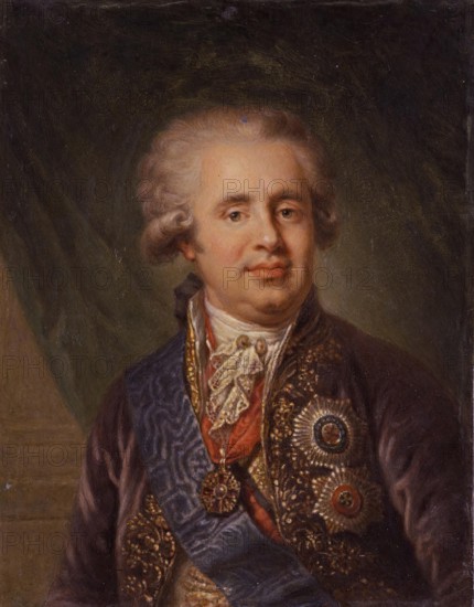 Portrait of Chancellor A.A. Bezborodko, 1805. Creator: Unknown.