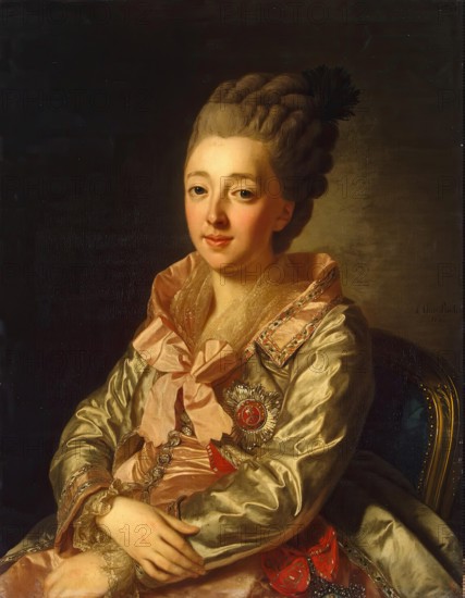 Portrait of Grand Duchess Natalia Alexeyevna, 1776. Creator: Alexander Roslin.