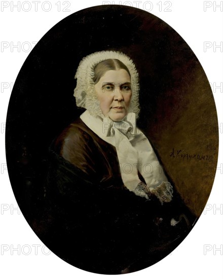 Portrait of Anna Petrovna Bakhmeteva, 1874. Creator: Alexei Ivanovich Korzukhin.