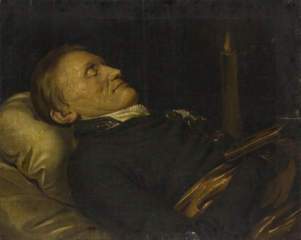 Portrait of Count Alexander Stroganov on His Death-Bed, 1811. Creator: Unknown.