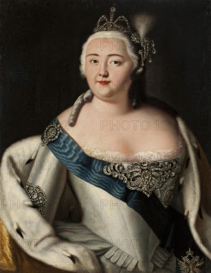 Portrait of Elizaveta Petrovna, 1750. Creator: Unknown.