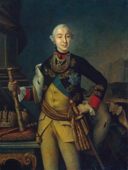 Portrait of Emperor Peter III, 1762. Creator: Unknown.