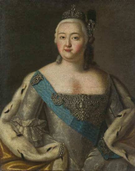 Portrait of Empress Elizabeth Petrovna, 1750. Creator: Unknown.
