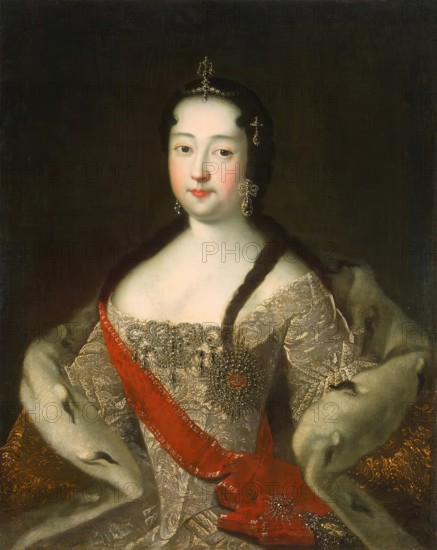 Portrait of Tsarevna Anna Petrovna, 1721. Creator: Unknown.