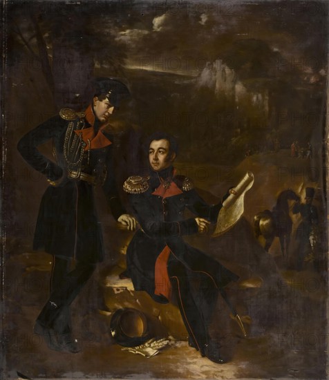 Portrait of the Durnovos, 1820. Creator: Benoît Charles Mitoire.
